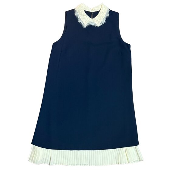 Nanette Lepore Sleeveless Lace Collar Ponte Trapeze Dress – Size 8 - Picture 3 of 8